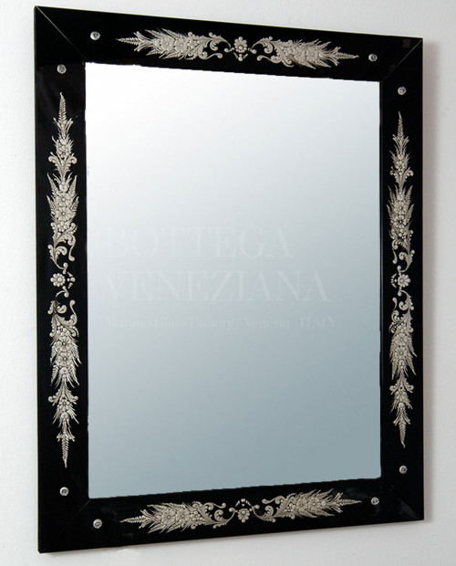 Specchio veneziano modello FLORIAN prodotto nella fornace di Venezia da Bottega Veneziana