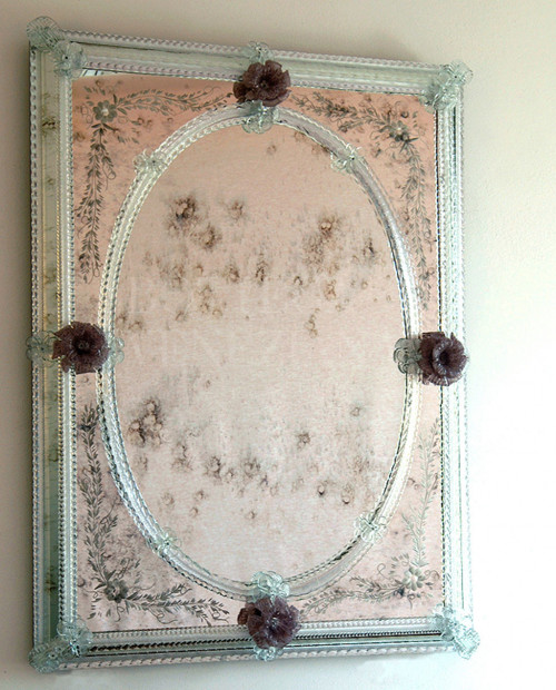 Specchio veneziano modello PILATO prodotto nella fornace di Venezia da Bottega Veneziana